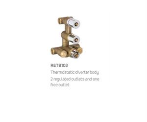 Image of Thermostatic Divertor Body RETB103 - 2